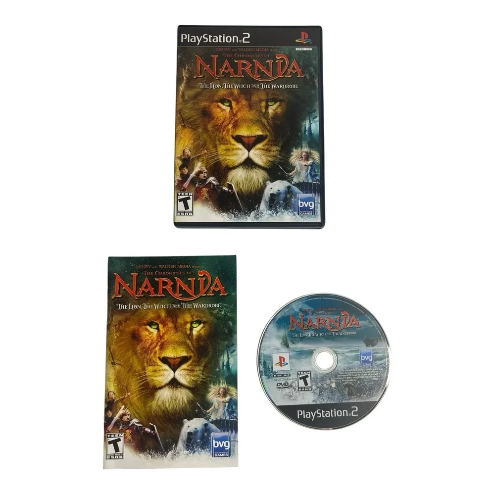 PlayStation 2 PS2 Complete CIB Video Game Eragon Happy Feet Narnia Bundle Lot 3
